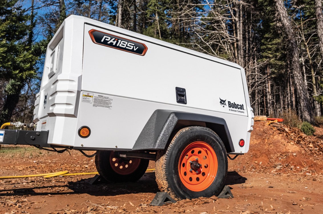 Bobcat PA185v Portable Air Compressor on work site