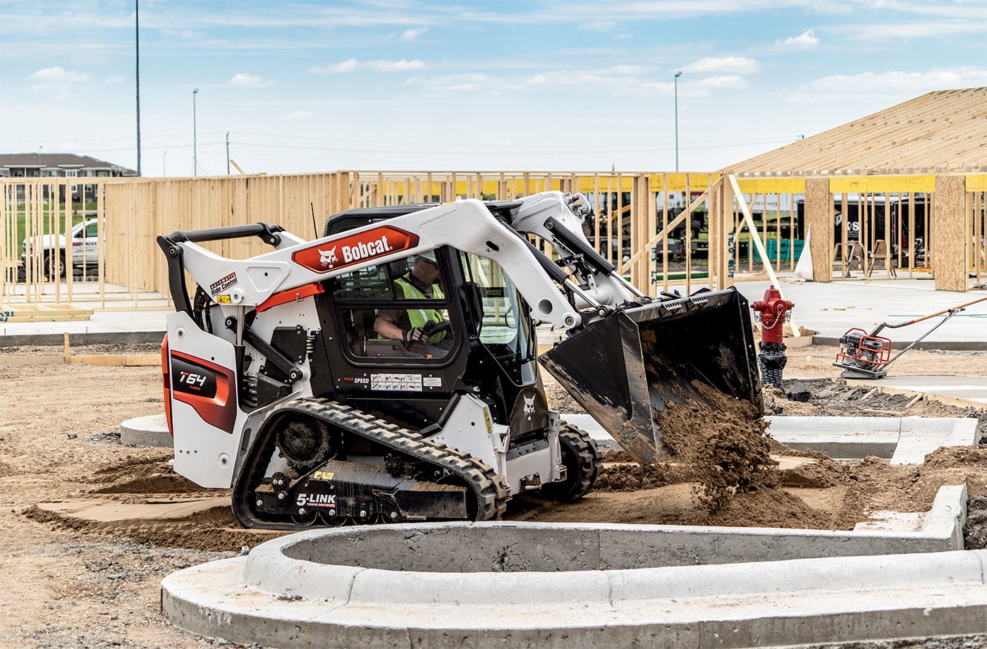 Bobcat T64 Compact Track Loader on construction site