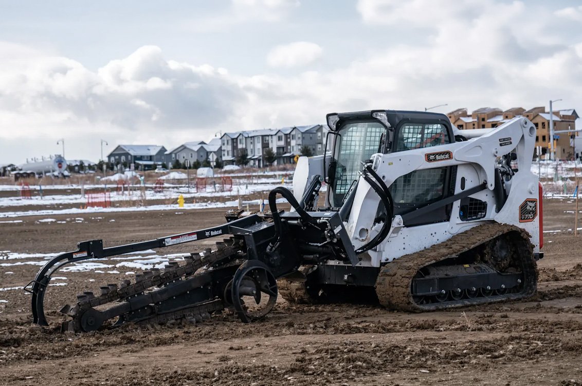 Bobcat T770 Compact Track Loader trenching