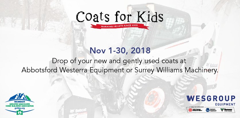 Wesgroup Equipment is Supporting Coats for Kids