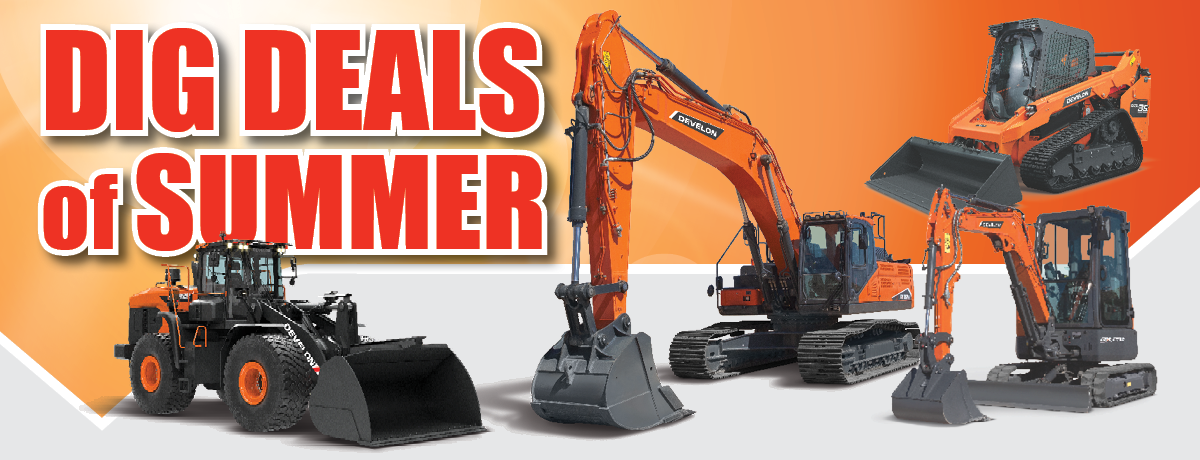 Dig Deals of Summer DEVELON landing page header