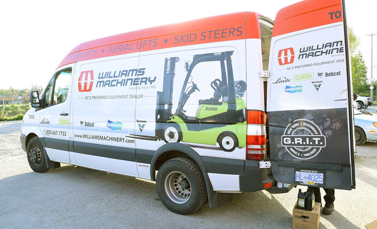 Williams Forklift Service Van