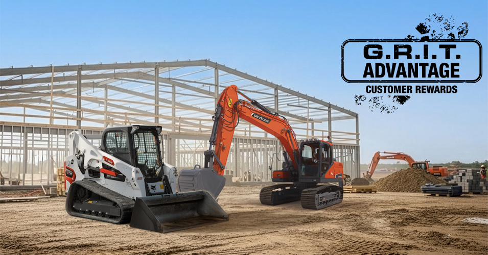 GRIT Advantage - Bobcat and DEVELON on worksite