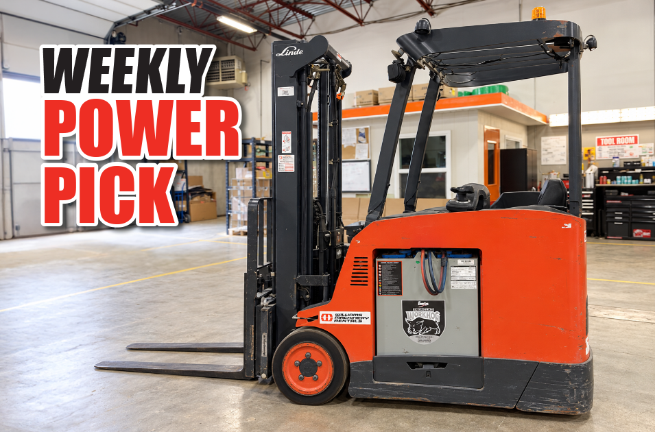 Williams Weekly Power Pick:  2019 Linde E20S Electric Cushion Forklift $23,000