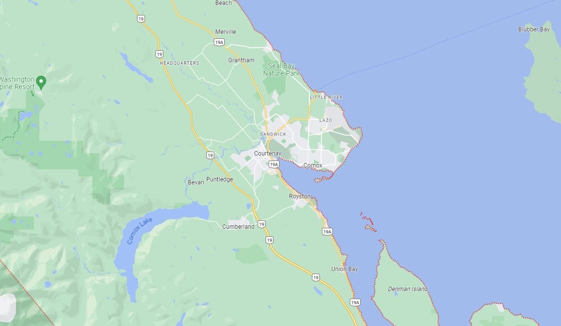 Map of Comox Valley