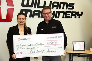Williams Machinery gives back through the Pink Forklift Program