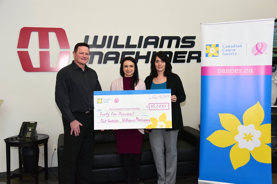 Williams Machinery Celebrates Three Years in Partnership with the Canadian Cancer Society
