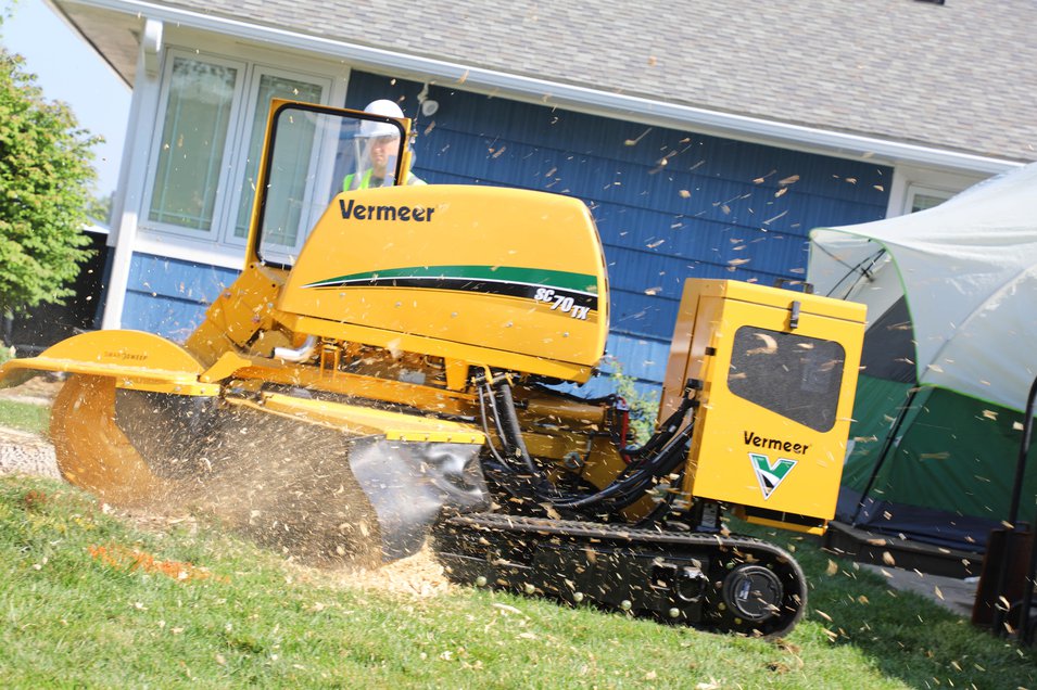 How a stump grinder works and other FAQs related to stump grinder types, rentals, safety considerations How a stump grinder works and other FAQs related to stump grinder types, rentals, safety considerations