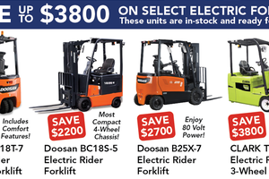 2023 Blowout Sale on Electric Forklift Equipment!