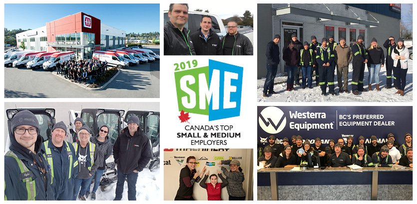 Wesgroup Equipment Named one of Canada's Top Small & Medium Employers for 2019