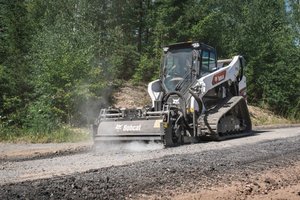 Bobcat Versatility for Paving & Cutting Roadworks with Various Attachments