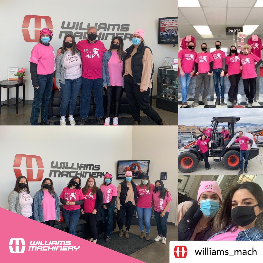 Our teams at @williams_mach stand together against bullying. We are fundraising to support anti-bullying programs for children in BC and Western Canada. Join the cause and learn more at www.pinkshirtday.ca

#PinkShirtDay #LifeatWilliamsMachinery #lifeatwesgroupequipment