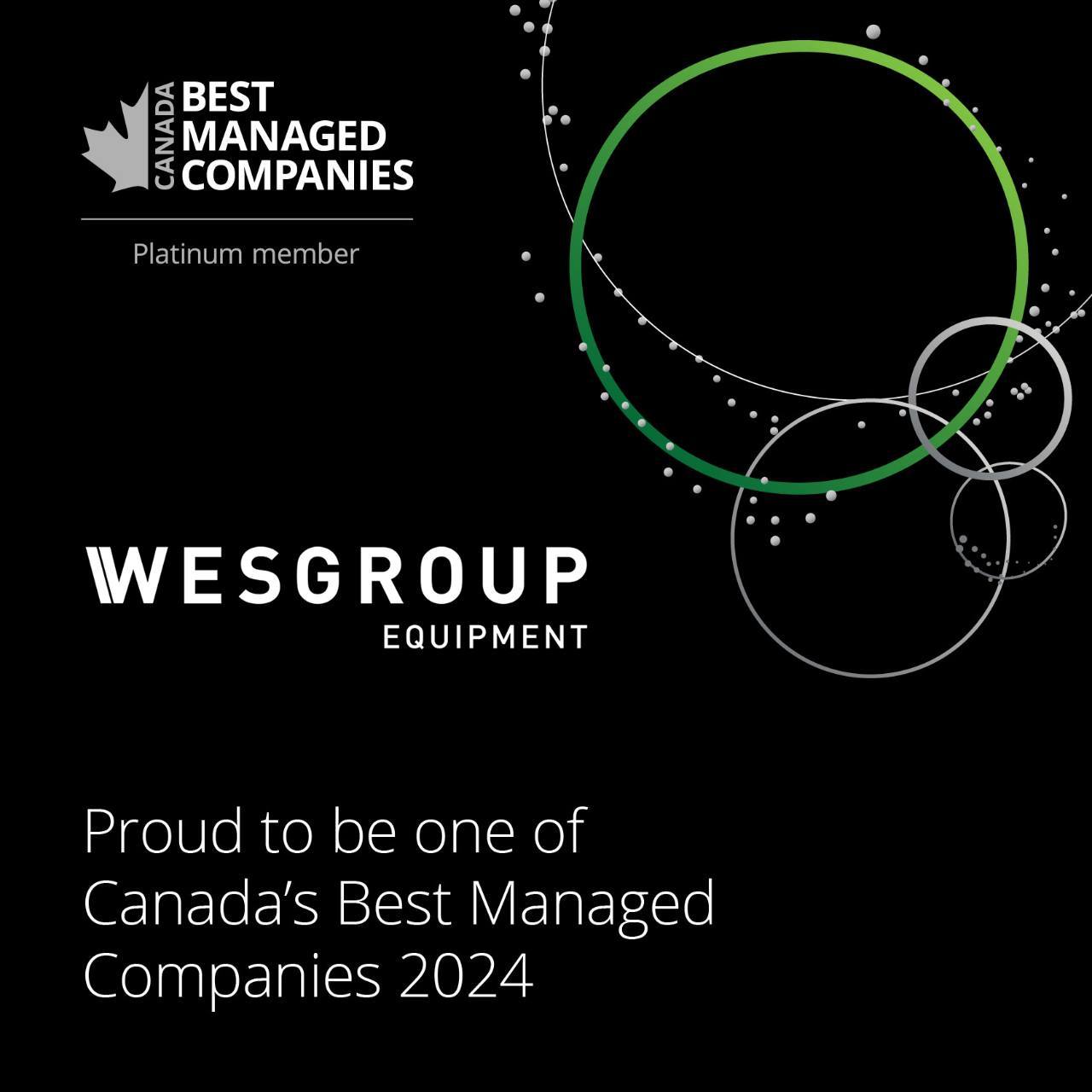 🌟𝗖𝗲𝗹𝗲𝗯𝗿𝗮𝘁𝗶𝗻𝗴 𝗣𝗹𝗮𝘁𝗶𝗻𝘂𝗺 𝗿𝗲𝗰𝗼𝗴𝗻𝗶𝘁𝗶𝗼𝗻!🌟 As an integral part of the Wesgroup Equipment family of brands, Westerra Equipment proudly shares in the excitement of Wesgroup Equipment achieving Platinum status in Canada’s Best Managed Companies, after retaining our Best Managed designation for 7 consecutive years. This milestone underscores our commitment to excellence and quality in all that we do. Celebrate with us as we continue to lead with integrity and innovation!

Read more here:
https://www.wesgroupequipment.com/our-family/news/canadas-best-managed-companies-platinum-winner/

#wesgroupequipmentfamilyofbrands