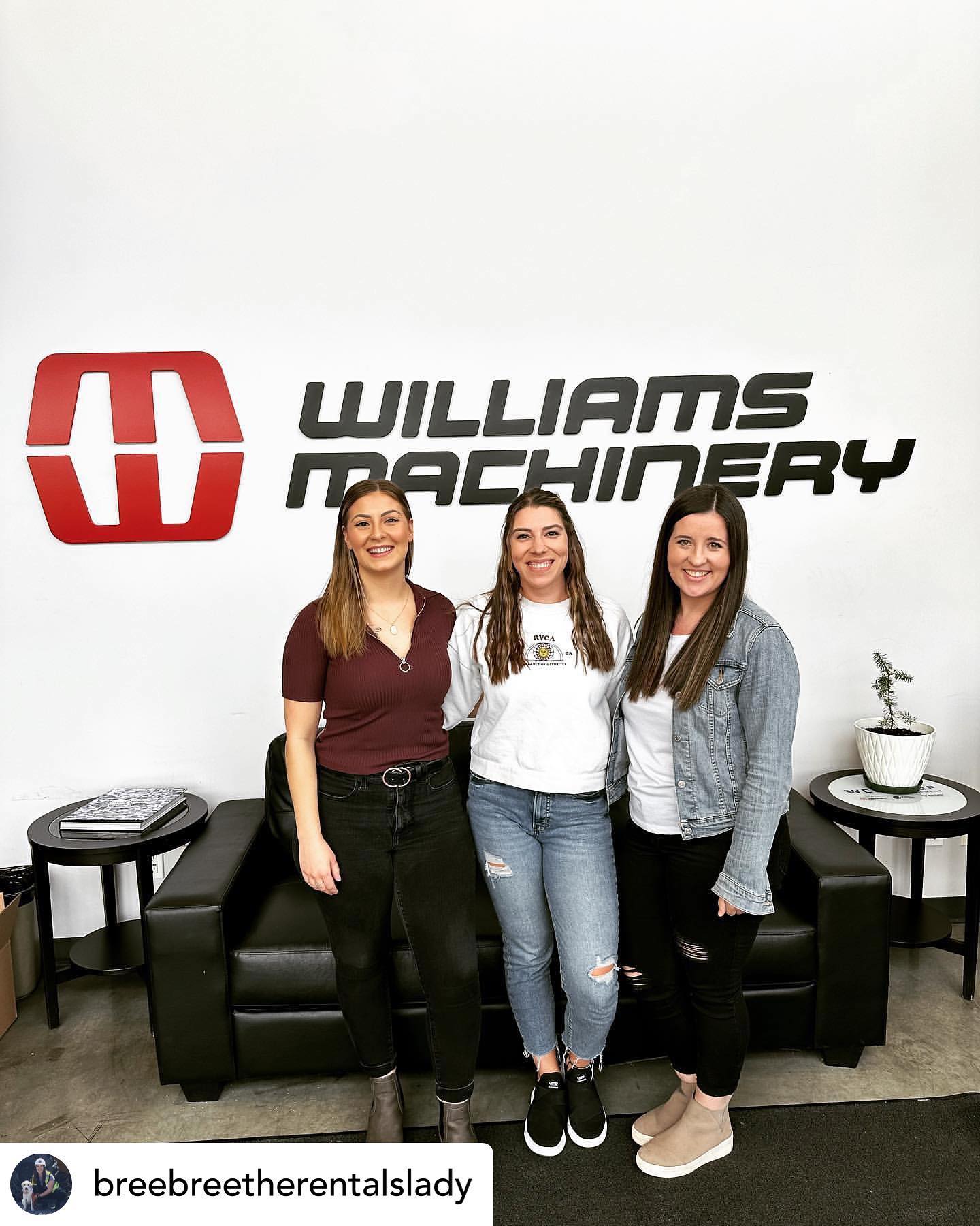 Happy International Women’s Day! Grateful to have these incredible women as part of our sales team 😊

#repost @breebreetherentalslady 

Breanna (center) has been with Wesgroup for 2.5 years. She started in Used Equipment Sales and moved to her current Rentals Account Manager position. 
Taylor (on the right) has been with Williams Machinery for just over a year and is our Inside Sales Material Handling Rep. 
Karlie (on the left) started with Williams Machinery in January and is a Inside Equipment and Support Specialist. 
Milan (not pictured) started in January and is a Inside Equipment and Support Specialist as well.

#lifeatwesgroupequipment #wesgroupequipment #womeninconstruction #internationalwomensday