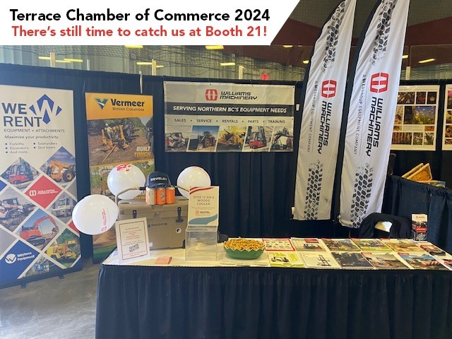 Today's our last day at the fantastic Terrace Chamber of Commerce down in the Terrace Sportplex, if you didn't get the chance to chat with us yesterday why not stop by between 10am - 5pm! We've still got prizes and goodies up for grabs 🎁

#Tradeshow #Terrace #BC #TerraceBC #NorthernBC #NorthernCanada #PrinceGeorge #BCResources #HeavyEquipment #CompactEquipment