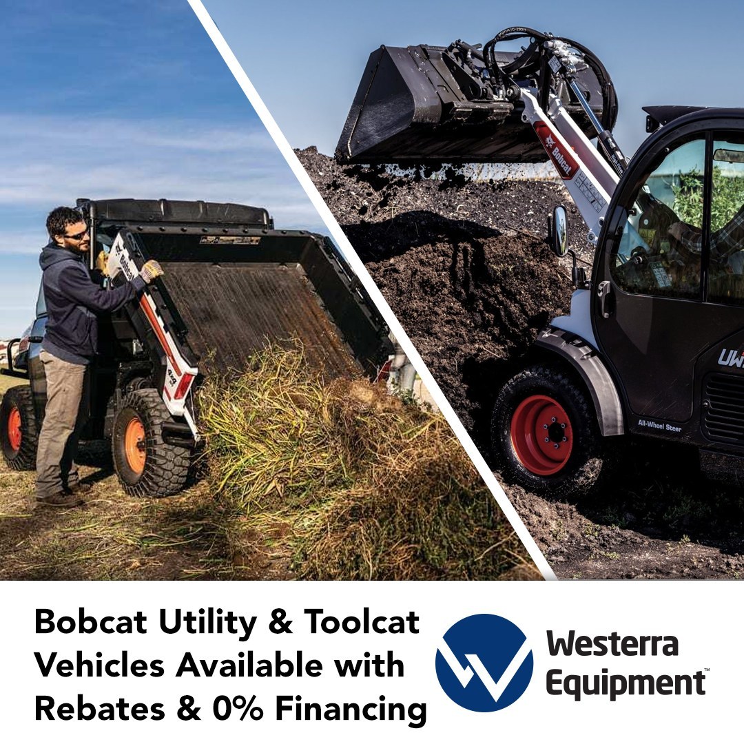 Rev up your work game with our latest deals! 🛠️ Purchase a new Bobcat utility vehicle or toolcat machine and enjoy 0% APR for 24 months or opt for up to $1,300 CAD rebates.💸 Don't miss out on these offers!

#Bobcat #Toolcat #WorkHardPlayHard #DealsAndSteals #AnimalTough #BobcatTough #BobcatCanada #BC #SpecialOffer #Rebates #Compact Construction #Agriculture #Landscaping #bobcatturf