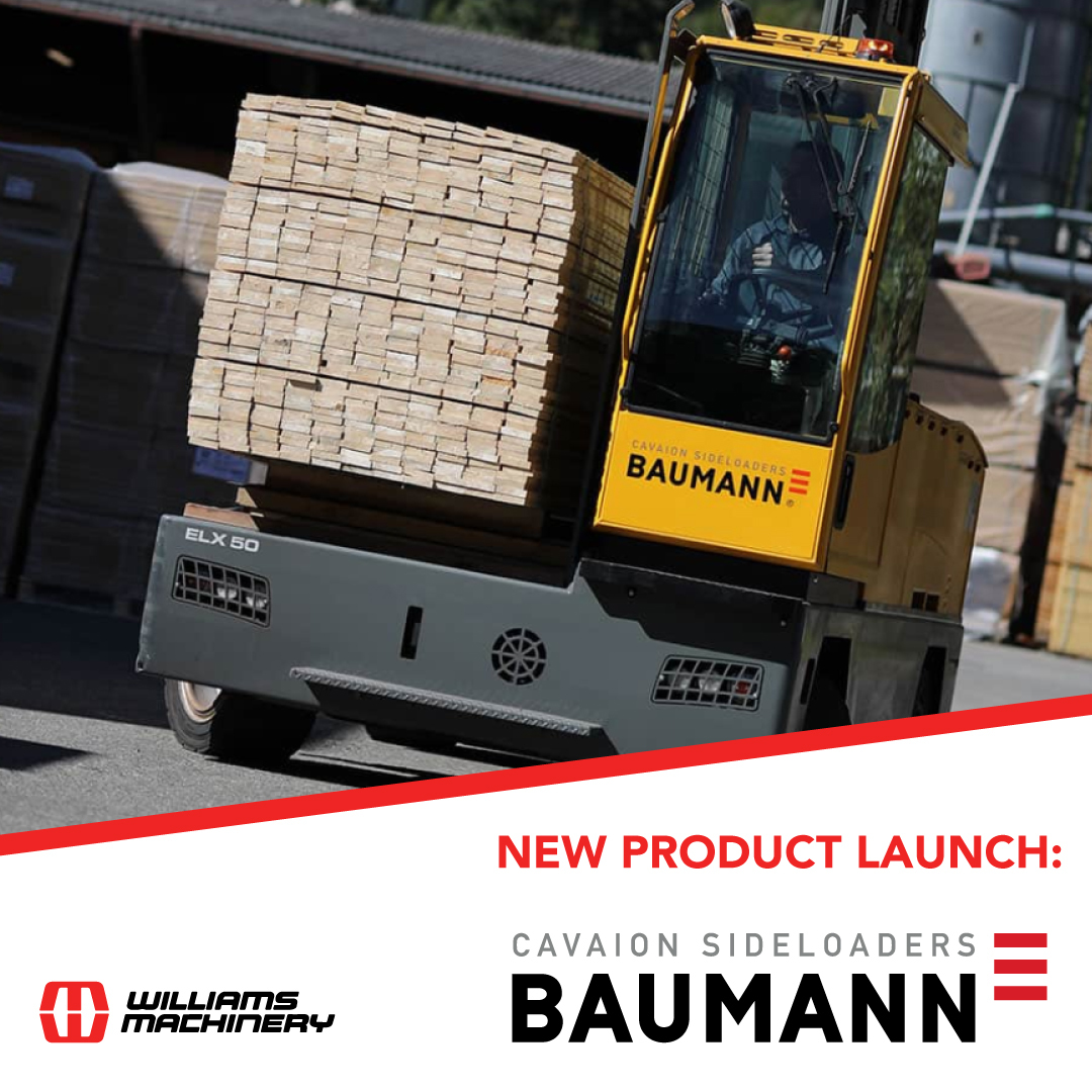 We're excited to share our latest launch of #Baumann #Sideloaders. Check out this great alternative to the traditional forklifts, and see if this is the right business solution for you. Contact us to learn more at 1.888.712.4748

#WilliamsMachinery