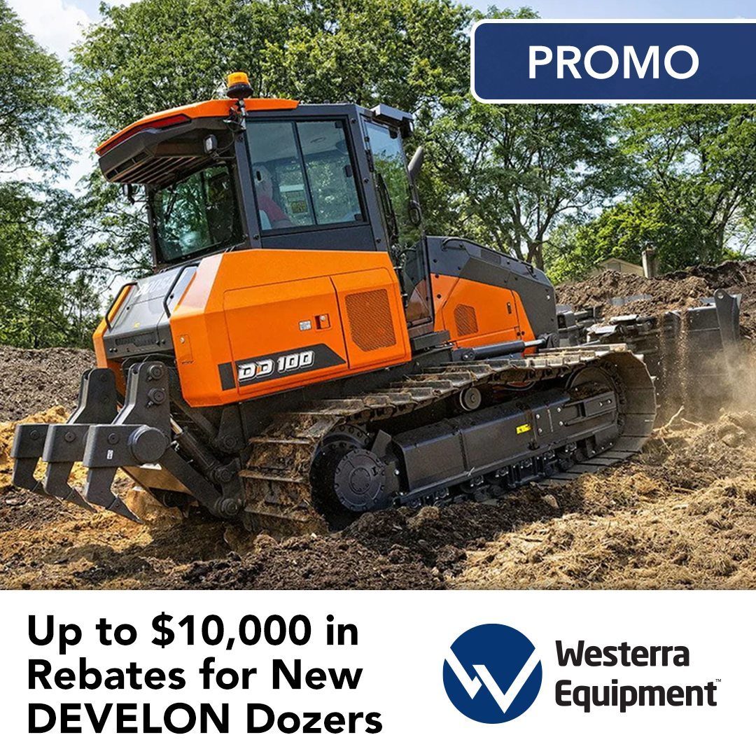 Unlock Unbeatable Value and Power for Your Jobsite with the @DEVELON_NorthAmerica Dozer! 🚜 Get 0% Financing for Up to 36 Months or Up to $10,000 in Cash Rebates on Select Equipment. Plus, Experience Additional Benefits like No Payments for the First 90 Days, a 3-Year Extended Warranty, and Low Financing Options. Don't Miss Out!

#Develon #DevelonDozer #Construction #DozerEquipment #Equipment #Machinery #DozerMachine #ConstructionEquipment #Landscaping #Earthmoving #HeavyMachinery #DD100 #DD130 #HeavyEquipment #SpecialOffer #PromotionalOffer #PoweredByInnovation